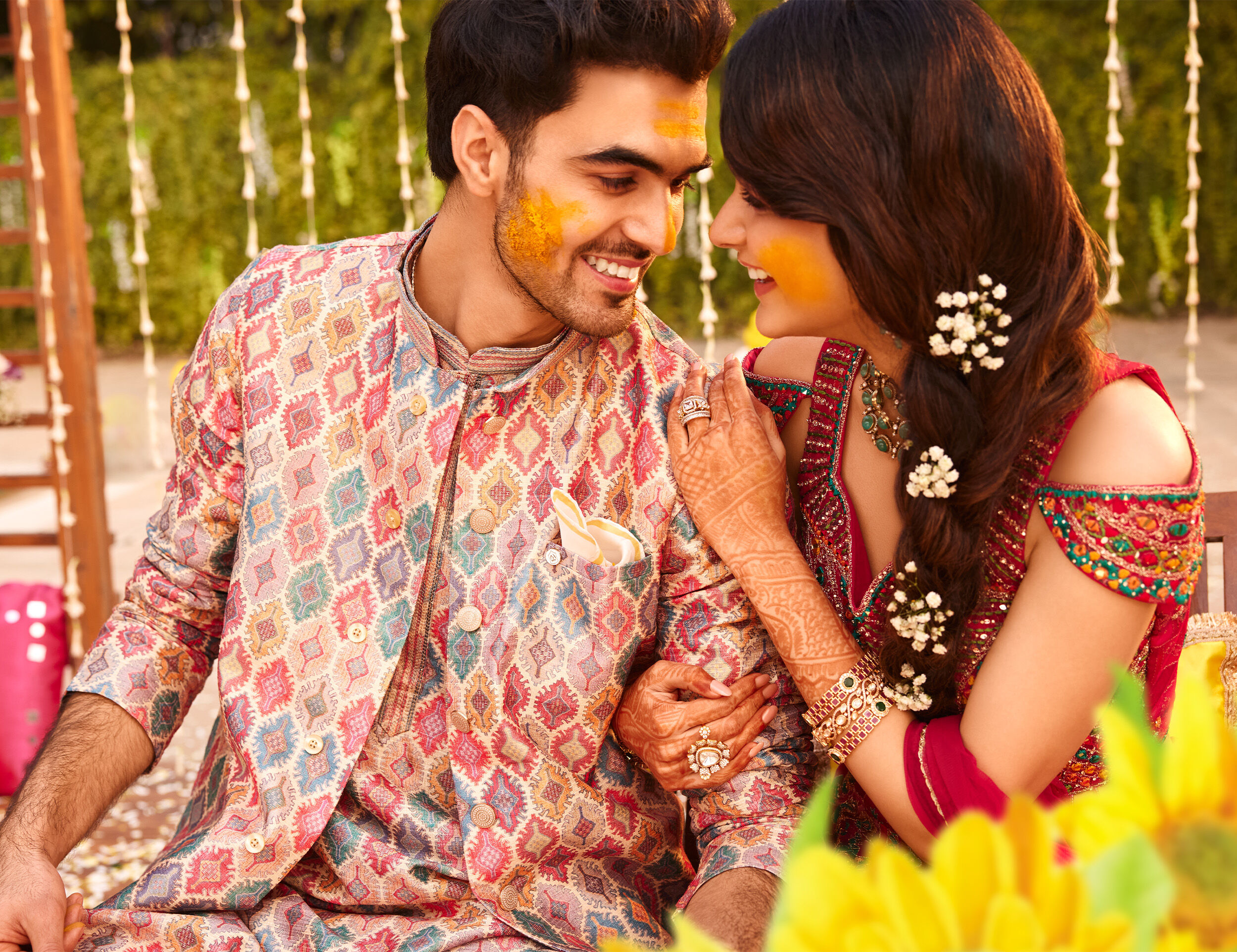 Groom outfits to match the bride's